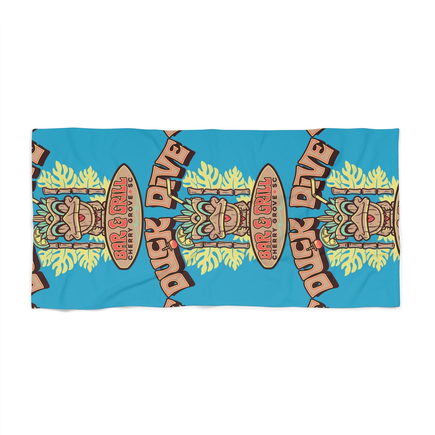 Duck Dive Tiki Head Beach Towel